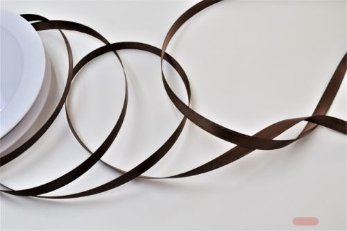 Bild von Band 25m/ 07mm, Double face Satin, d'braun