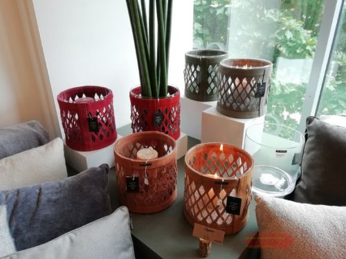 Bild von Manchette, Leder Jaqueta Ø20 x H20cm, pink