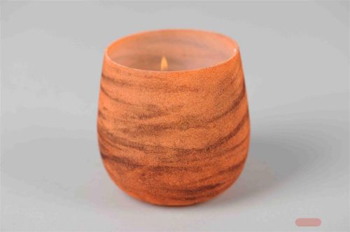 Bild von Votiv, Glas Tornadic Ø10x H10cm, orange