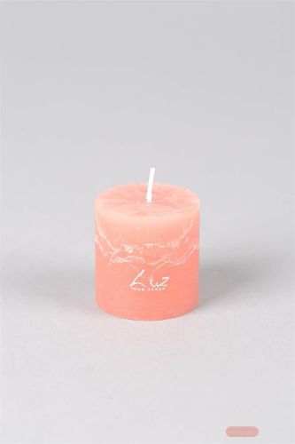 Bild von Rustic Zylinderkerze,   5cm x Ø50mm, peach pink