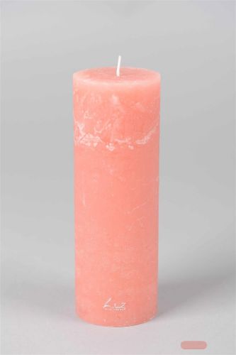 Bild von Rustic Zylinderkerze, 20cm x Ø70mm, peach pink
