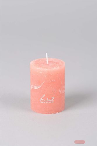 Bild von Rustic Zylinderkerze,   8cm x Ø60mm, peach pink