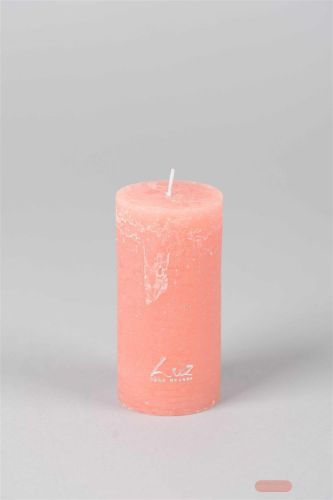 Bild von Rustic Zylinderkerze, 12cm x Ø60mm, peach pink