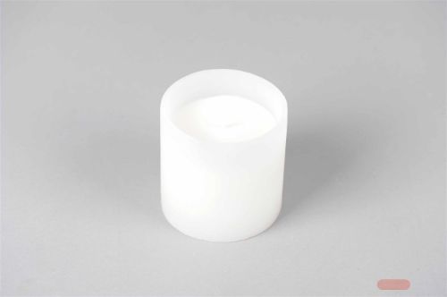 Bild von 1-Docht Kerze im Topf, H10cm x Ø100mm, weiss*