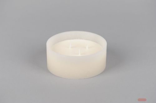 Bild von 3-Docht Kerze im Topf, H6cm x Ø150mm, asparagus