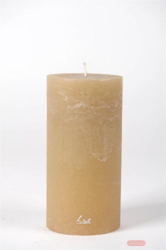 Bild von Rustic Zylinderkerze, 16cm x Ø80mm, latte*