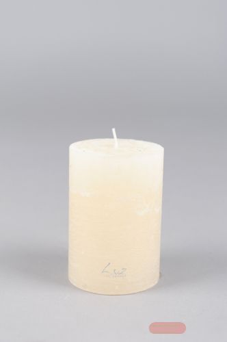 Bild von Rustic Zylinderkerze, 12cm x Ø80mm, asper weiss