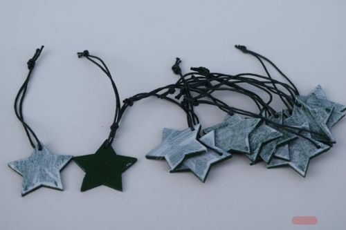 Bild von Anhänger, Stern Holz 55mm, blau