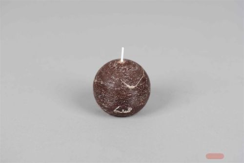 Bild von Rustic Kugelkerze, Ø 60mm, moca*