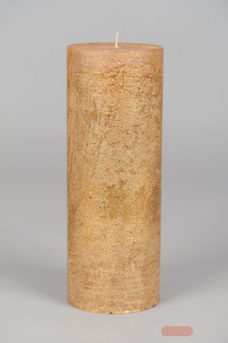 Bild von Metallic Zylinderkerze, 27cm x Ø100mm, gold