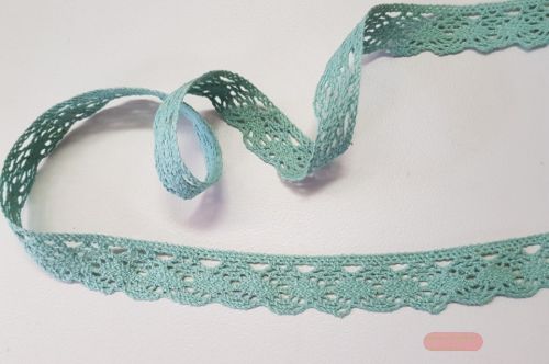 Bild von Band 15m/ 20mm, Häkel-Spitzenborte ass, grün