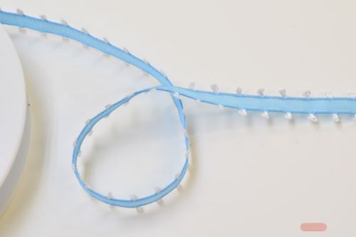 Bild von Band 20m/ 10mm, Picot-Schlaufen, blau