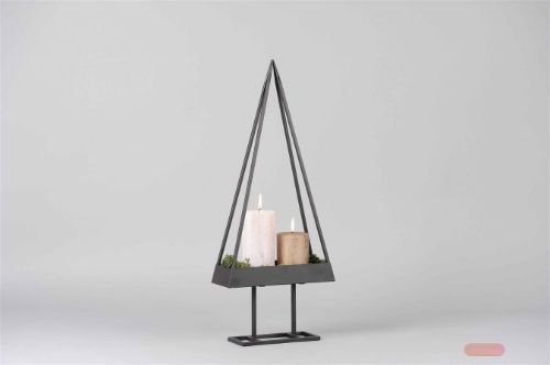 Bild von Deko Baum, Metall - L25x  9x H60cm, schwarz