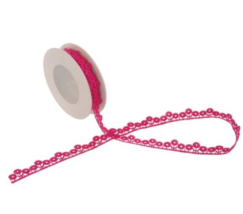 Bild von Band 5m/ 15mm, Blümchenwiese, pink