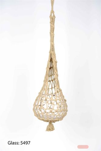 Bild von Makramee, Blumen-Topfhänger L130cm, braun