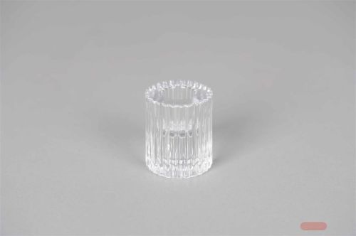 Bild von Kerzenständer, Ruffles Ø5x H6cm, glas