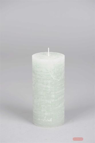 Bild von Rustic Zylinderkerze, 15cm x Ø70mm, sea foam