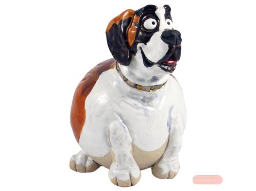 Bild von Gartenkeramik, Bernhardinerhund 20cm, winterfest - ohne Stab