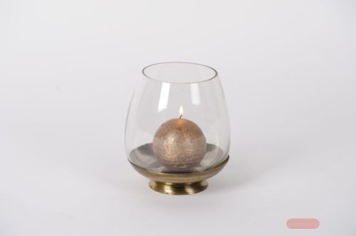 Bild von Vitrine, Windlicht Ø15x H18cm, burn bright