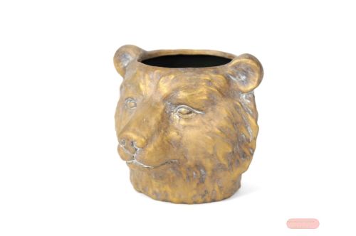 Bild von Blumentopf, Grizzly - Ø22,5x 21x H18,5cm, gold*