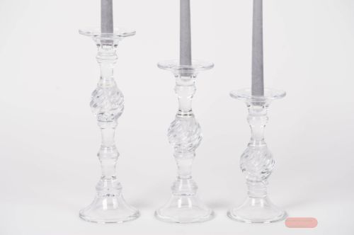 Bild von Kerzenständer, Twizzler Ø12x H30cm, glas