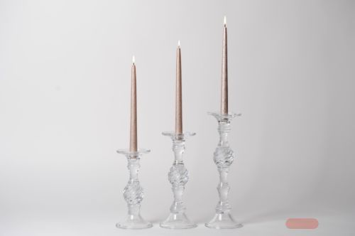 Bild von Kerzenständer, Twizzler Ø12x H36cm, glas