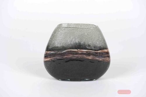 Bild von Glasvase, Flowtrack L23x 6.5x H19cm, grey