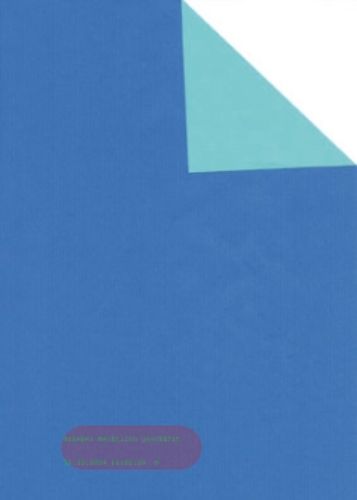 Bild von Rolle 200m x  50cm, Uni Duo gerippt, blau/jade