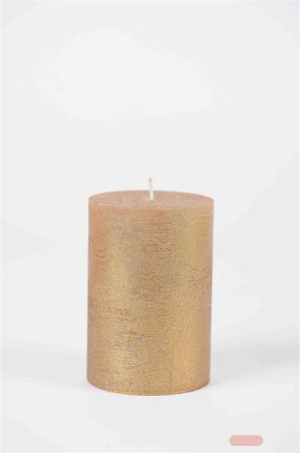 Bild von Metallic Zylinderkerze, 13cm x Ø90mm, gold