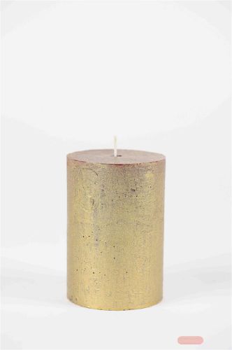 Bild von Metallic Zylinderkerze, 13cm x Ø90mm, gold/26