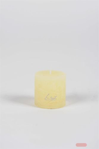 Bild von Rustic Zylinderkerze,   5cm x Ø50mm, butter