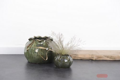 Bild von BlumenTopf, Keramik Bolsita Ø11x H8cm, grün