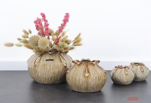 Bild von BlumenTopf, Keramik Bolsita Ø17x H12.5cm, beige*