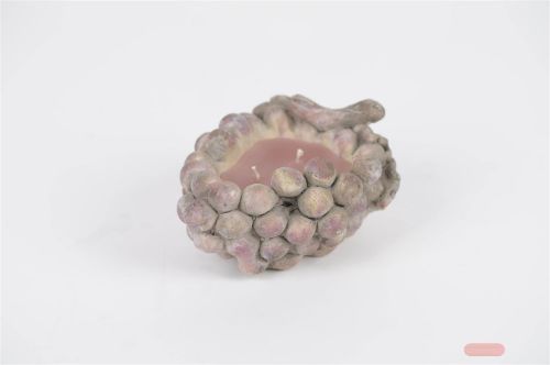 Bild von KerzenTopf, Raisin H9.5x L19x Ø14cm, rot