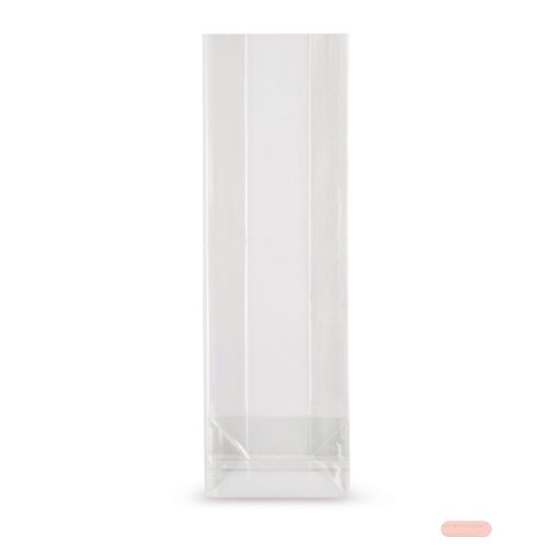 Bild von Blockbodenbeutel 50my, 80 + 50 x 250mm, klar