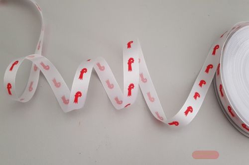 Bild von Band 50m/ 25mm, Baselbieter Stab, rot/weiss