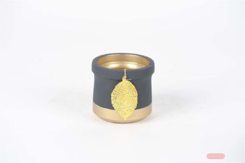 Bild von Blumentopf, Bijou - Zement Ø11x H10cm, schwarz