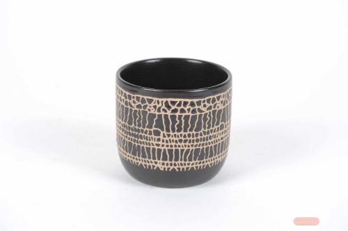 Bild von Blumentopf, Croco Ø15x H13.5cm, black