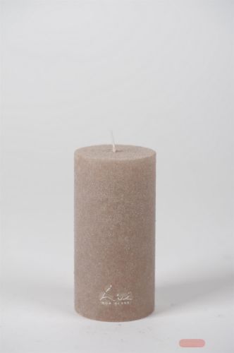 Bild von Velvet Zylinderkerze, 12cm x Ø60mm, potobello*