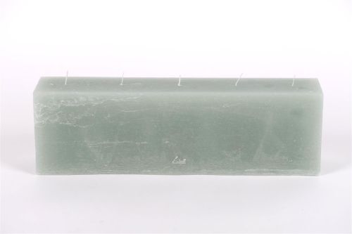 Bild von 5-Docht Kubuskerze, H12x L40x Ø8cm, sea foam