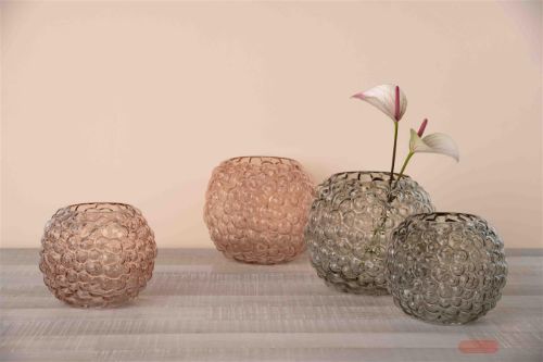 Bild von Glasvase, Kugel Ø20x H17cm, pink