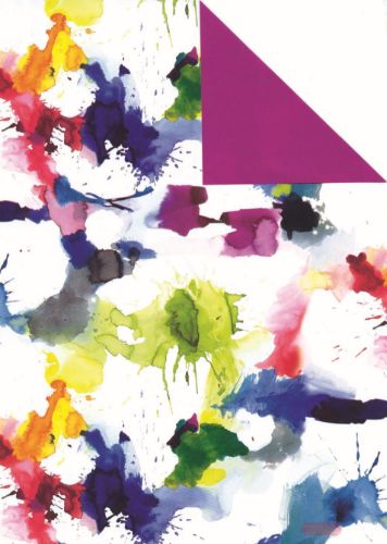 Bild von Rolle 200m x  50cm, Madeira Flecken, bunt/bordeaux