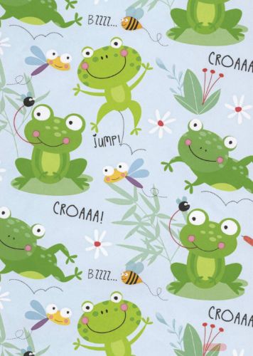 Bild von Bogen 70x 100cm, Jump Frosch, grün