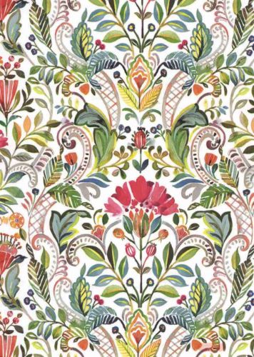 Bild von Rolle 200m x  70cm, Santorin Blumen, bunt