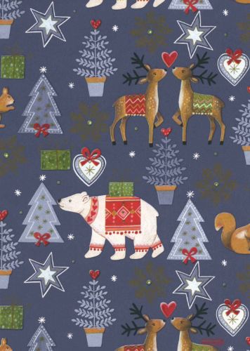 Bild von Rolle 200m x 50cm, Sjoeberg, stahlblau-bunt