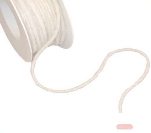 Bild von Wollkordel 25m/ 5mm, mit Drahtkern, weiss