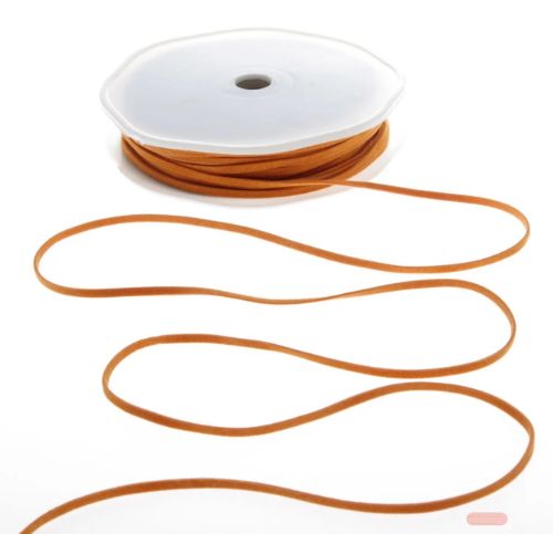 Bild von Band 25m/ 3mm, Lederkordel, orange