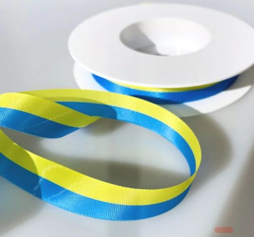 Bild von Band 50m/ 15mm, National, gelb/blau