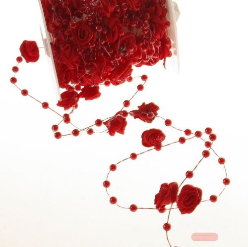 Bild von Girlande 10m/ 15mm, Colored Roses, rot