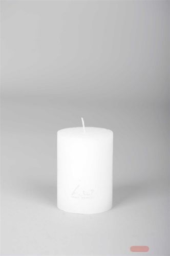 Bild von Velvet Zylinderkerze,   8cm x Ø60mm, weiss